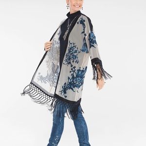 🆕 *NWT* Chico’s Traveler’s Velvet Burnout Kimono